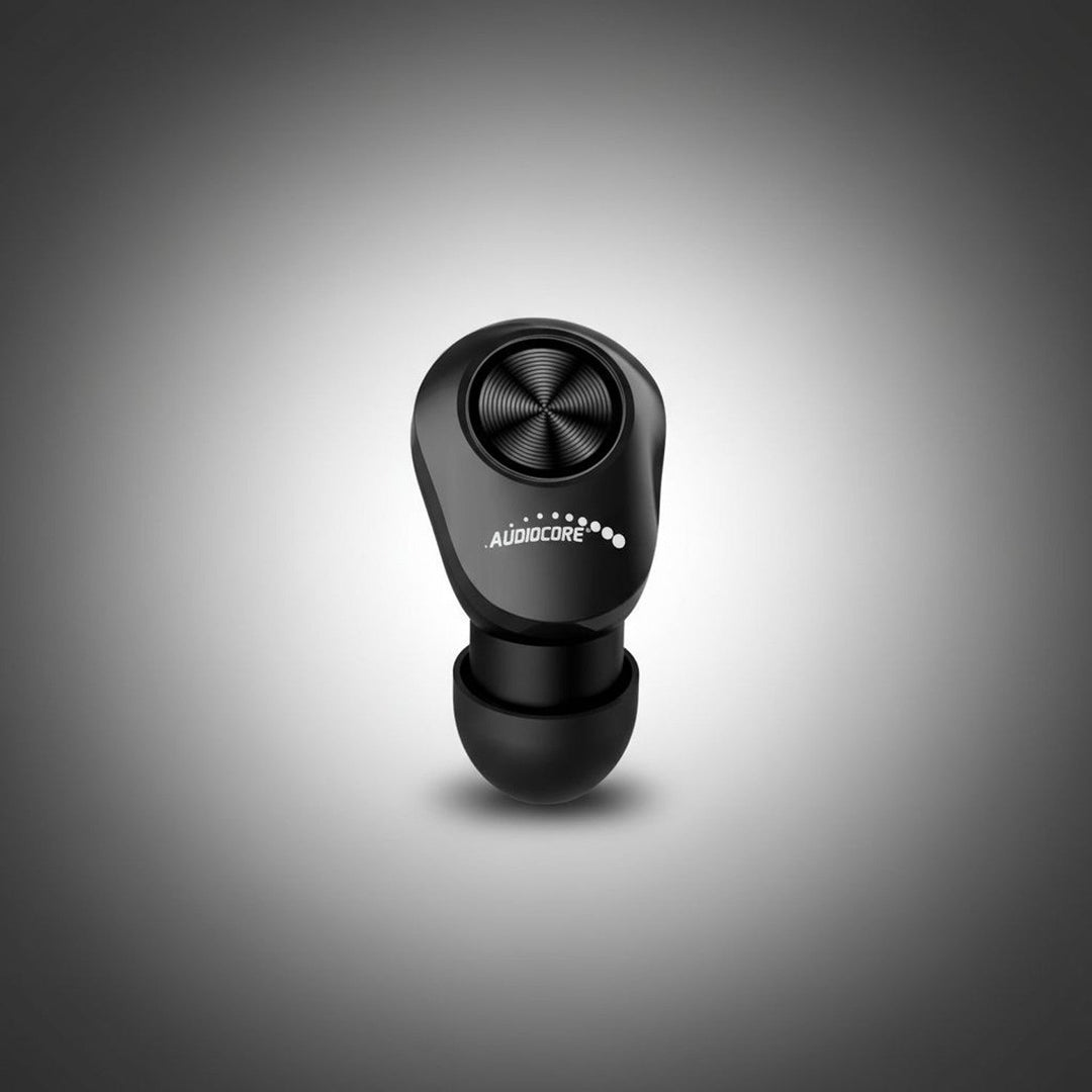 Audiocore TWS BT 5.1 слушалки за уши с 300mAh зарядна база, 30mAh слушалки, черни AC580