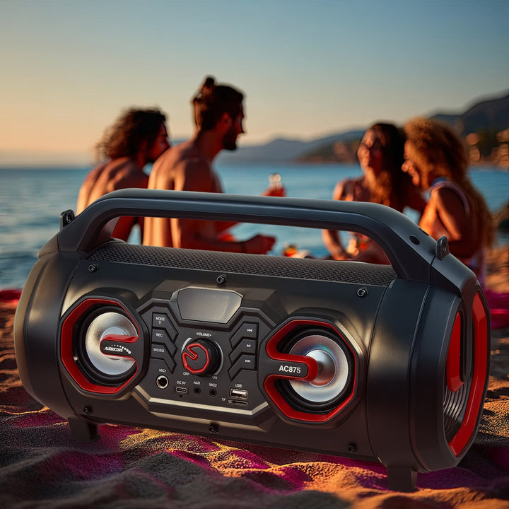 Преносим високоговорител Audiocore Bazooka, Bluetooth 5.0, FM радио, микро карта, SDIPX4, 2000mAh, AC875