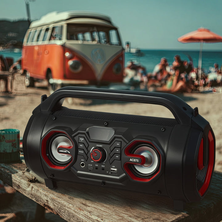Преносим високоговорител Audiocore Bazooka, Bluetooth 5.0, FM радио, микро карта, SDIPX4, 2000mAh, AC875