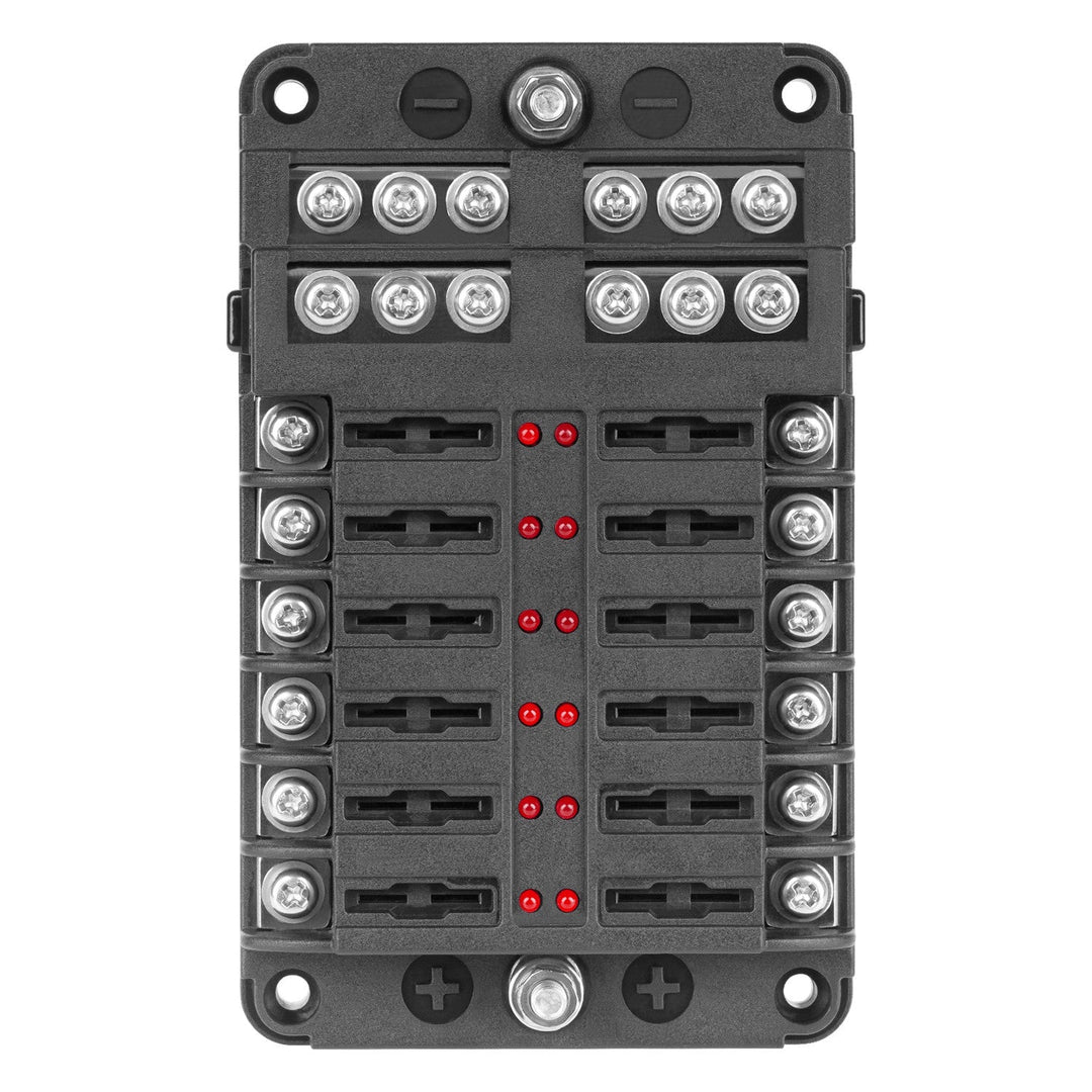 FB-12 кутия с предпазители с отрицателна шина и LED