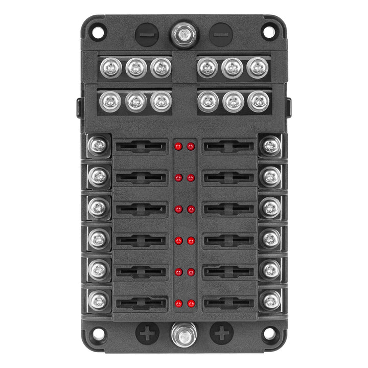 FB-12 кутия с предпазители с отрицателна шина и LED