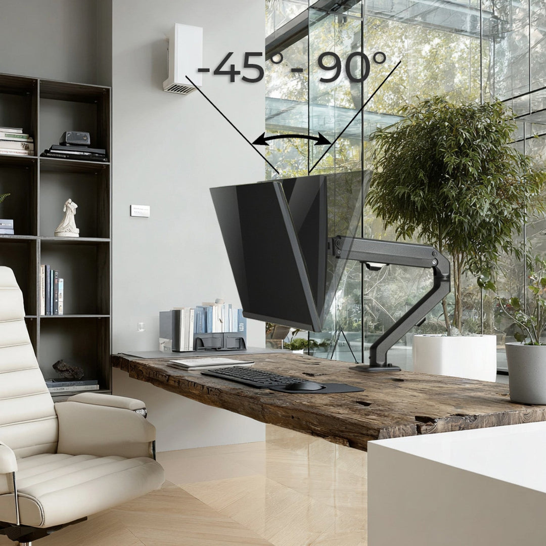 Универсална стойка за монитори Maclean, механична пружина 17"-27" 7 кг, VESA 75x75,100x100, MC-906