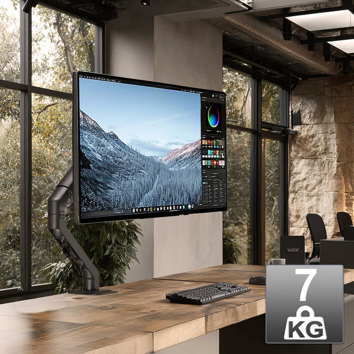 Универсална стойка за монитори Maclean, механична пружина 17"-27" 7 кг, VESA 75x75,100x100, MC-906