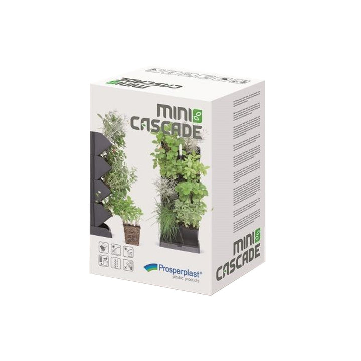 Вертикална градина с модулни саксии Mini Cascade антрацит