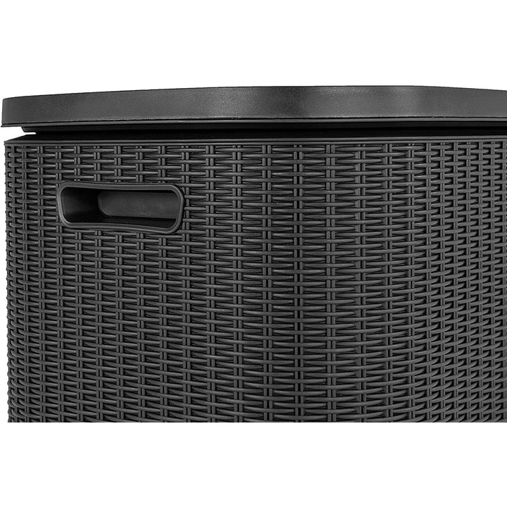 Keter 2-в-1 градинска маса за бар, бар с Bevy Cool Bar Rattan охлаждащ контейнер