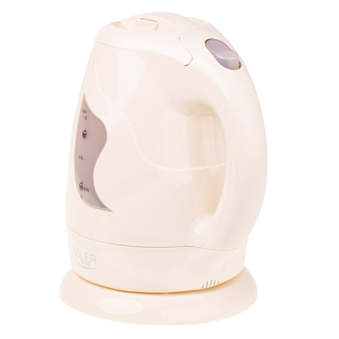 Безжична електрическа кана Adler, 850 W, 1 л, бежова, AD 08 b