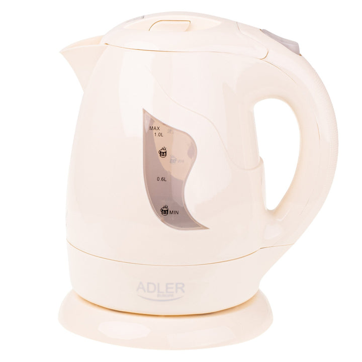 Безжична електрическа кана Adler, 850 W, 1 л, бежова, AD 08 b