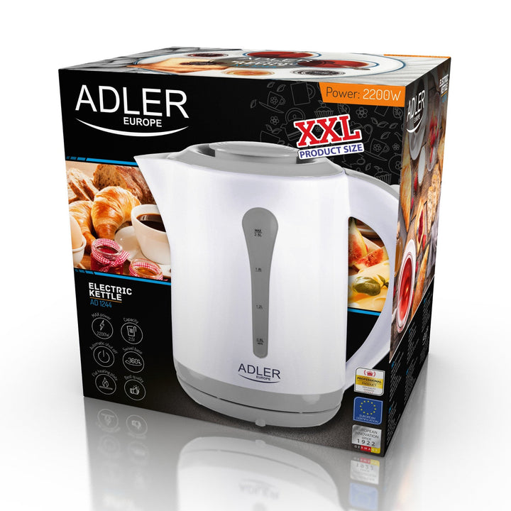 Голяма електрическа кана XXL 2,5 л Adler AD 1244, мощност 2200 W