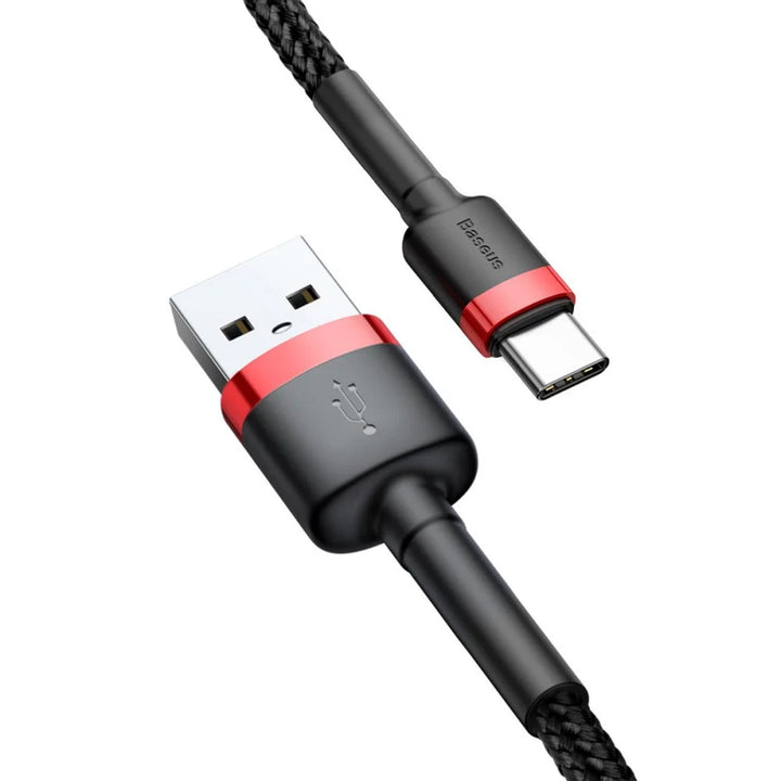 Кабел с USB A щепсел към USB-C щепсел, 1 м, CATKLF-B91 Червен+Черен Baseus