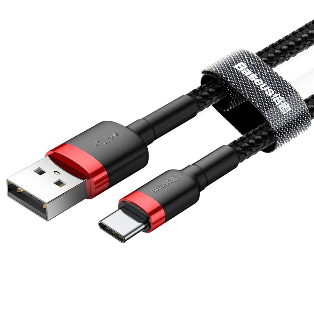 Кабел с USB A щепсел към USB-C щепсел, 1 м, CATKLF-B91 Червен+Черен Baseus