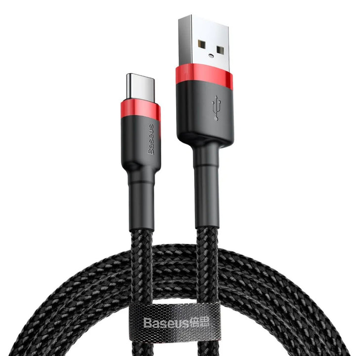 Кабел с USB A щепсел към USB-C щепсел, 1 м, CATKLF-B91 Червен+Черен Baseus