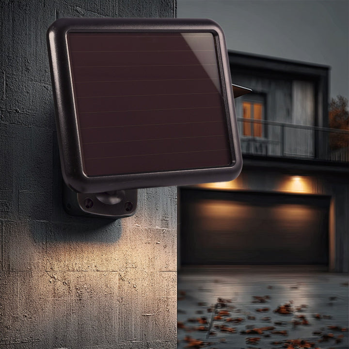 Слънчев LED прожектор с датчик за движение Maclean Energy IP44, 6W, 360lm, 6000K студено бяло, Li-ion батерия 2400 mAh, 5.5V DC MCE442
