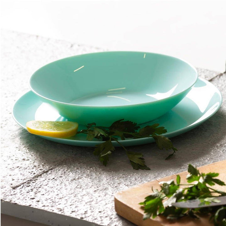 LUMINARC Diwali Light Turquoise 18-частен комплект за хранене за 6 души