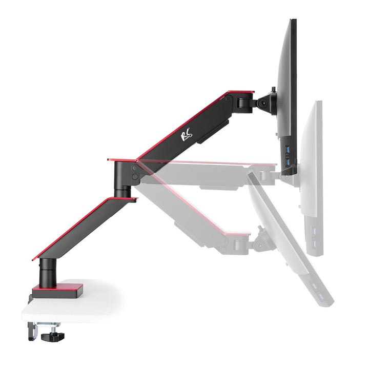 NanoRS LCD монитор за игри, 17-32", 8 кг, VESA 75x75 и 100x100, двойна ръка, RS162