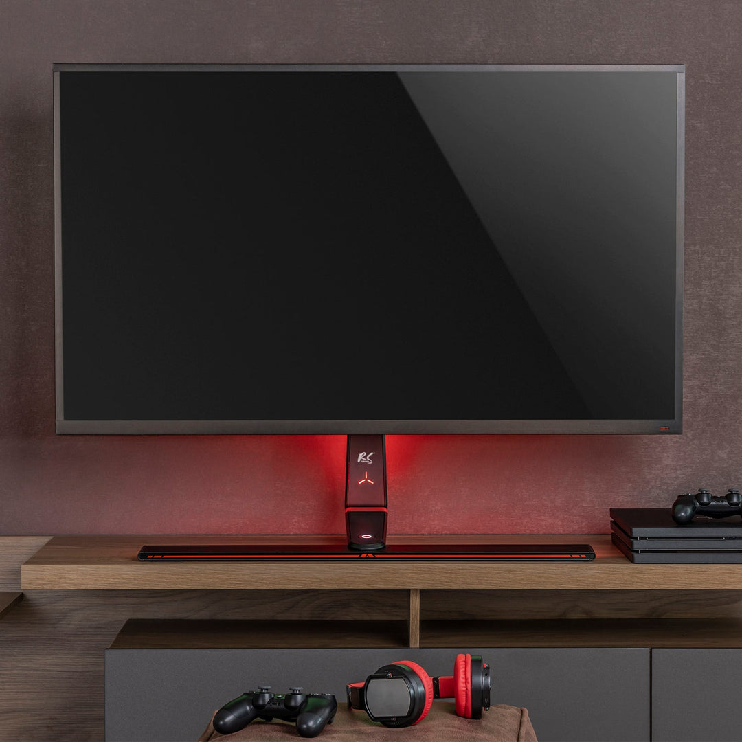 Стойка за гейминг монитор NanoRS, регулиране на височината, RGB LED, 32-55", макс. VESA 400x400, макс. 40 кг, RS167