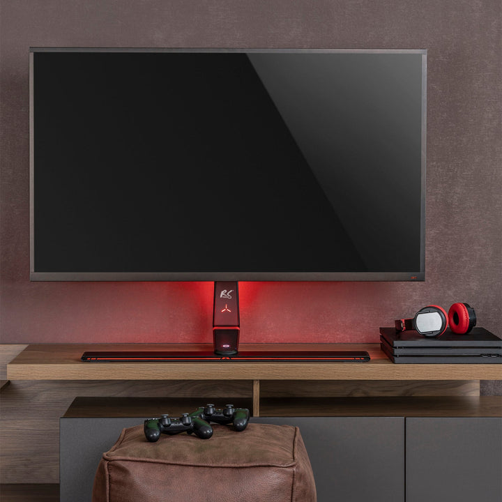 Стойка за гейминг монитор NanoRS, регулиране на височината, RGB LED, 32-55", макс. VESA 400x400, макс. 40 кг, RS167