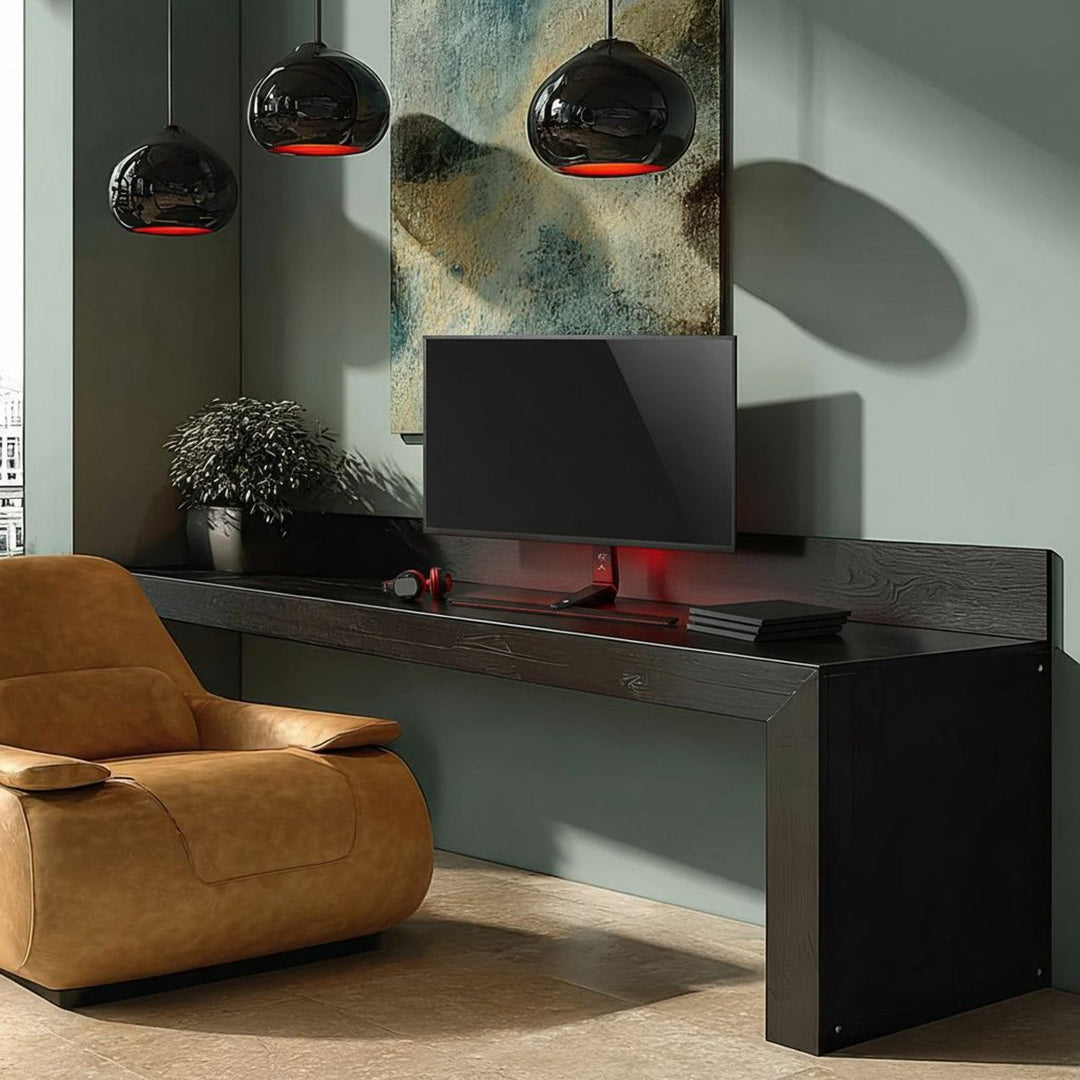 Стойка за гейминг монитор NanoRS, регулиране на височината, RGB LED, 32-55", макс. VESA 400x400, макс. 40 кг, RS167