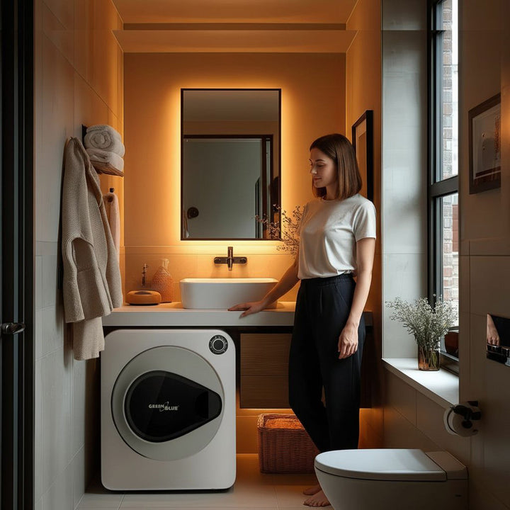 Електрическа барабанна сушилня за дрехи GreenBlue, капацитет 3 кг, GB405