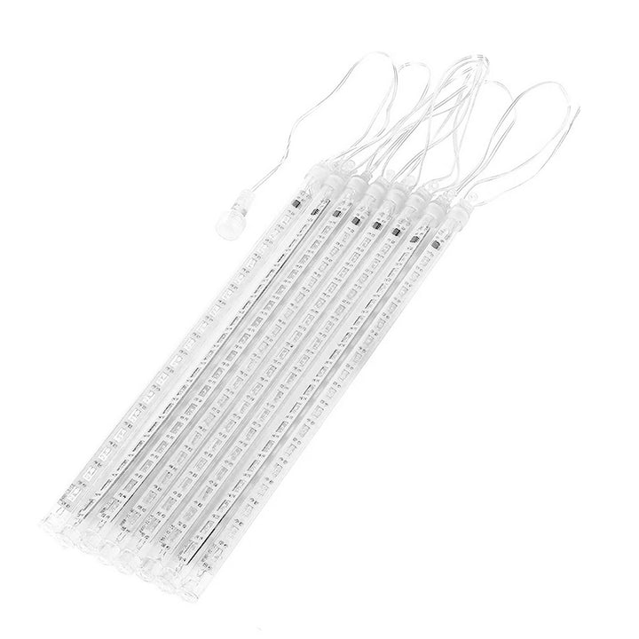 Слънчеви LED светлини Maclean, дължина 2,4 м, 144 LED диода, 8 RGB ледени висулки, режим на падащи ледени висулки, 800 mAh Li батерия, MCE412