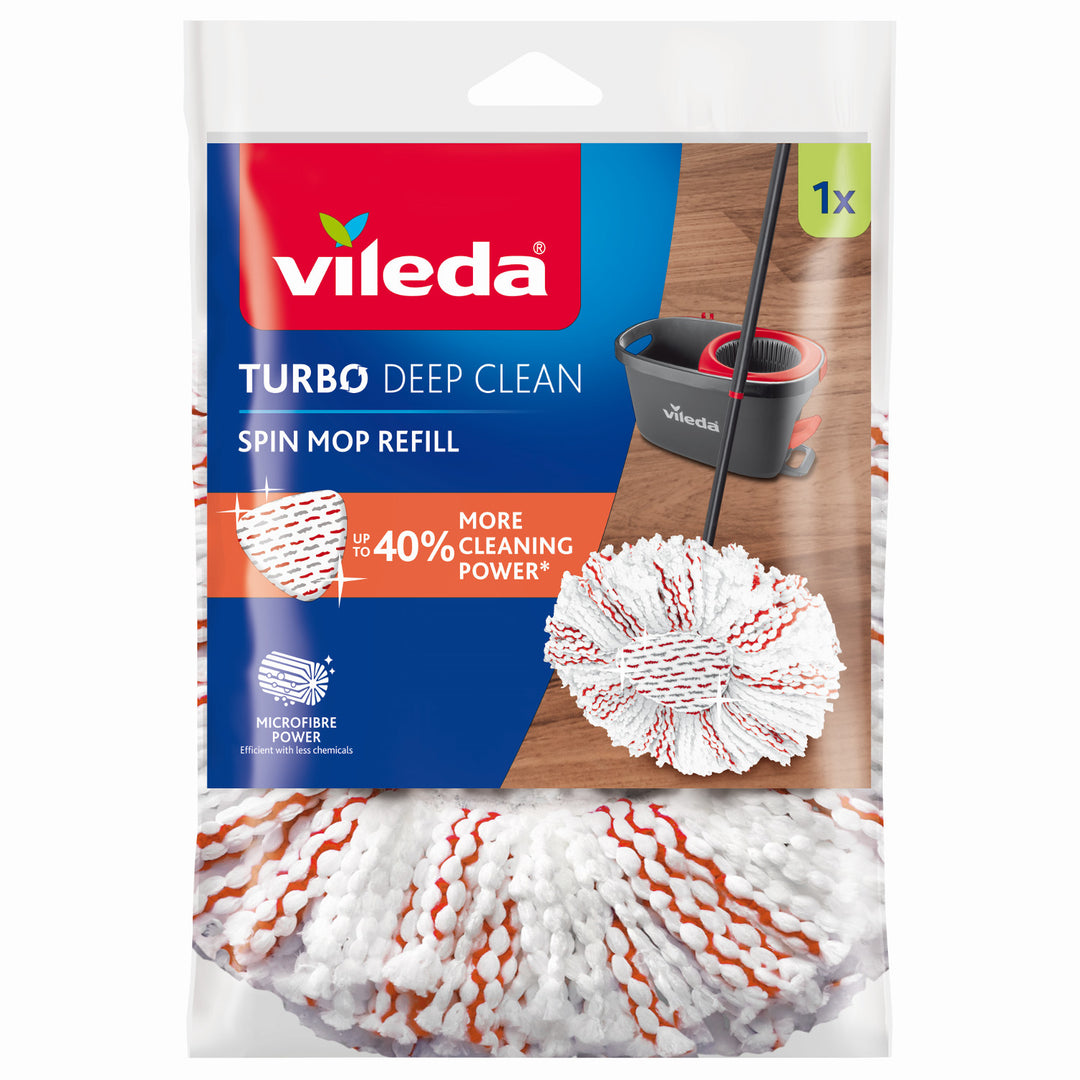 Сменяема накрайка за въртящ се моп Vileda Turbo Deep Clean от микрофибър