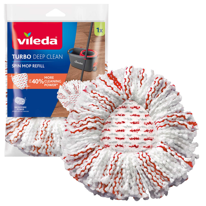 Сменяема накрайка за въртящ се моп Vileda Turbo Deep Clean от микрофибър