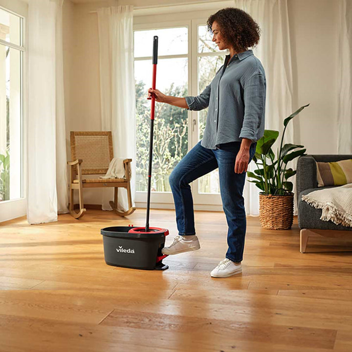 Комплект с въртящ се моп, дръжка и кофа Vileda Turbo Deep Clean