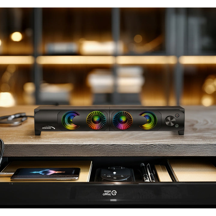 Audiocore 3Wx2 компютърни тонколони, LED, USB 5v, линеен вход, AC955