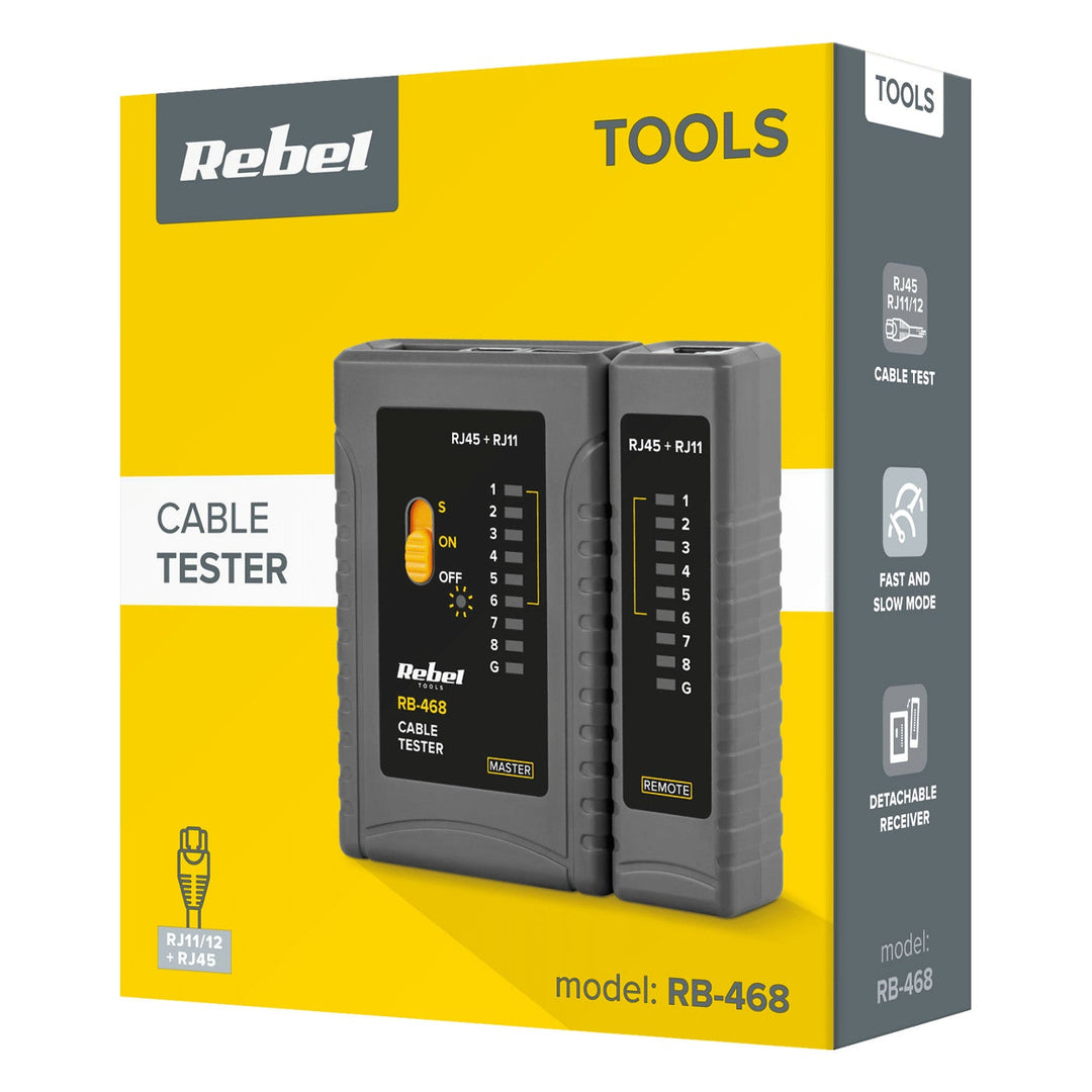 RJ11 R12 RJ45 REBEL RB-468 тестер за телефонна линия