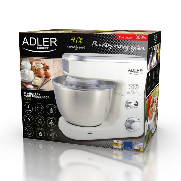Планетен миксер Adler AD 4216 1000W – 6 работни скорости