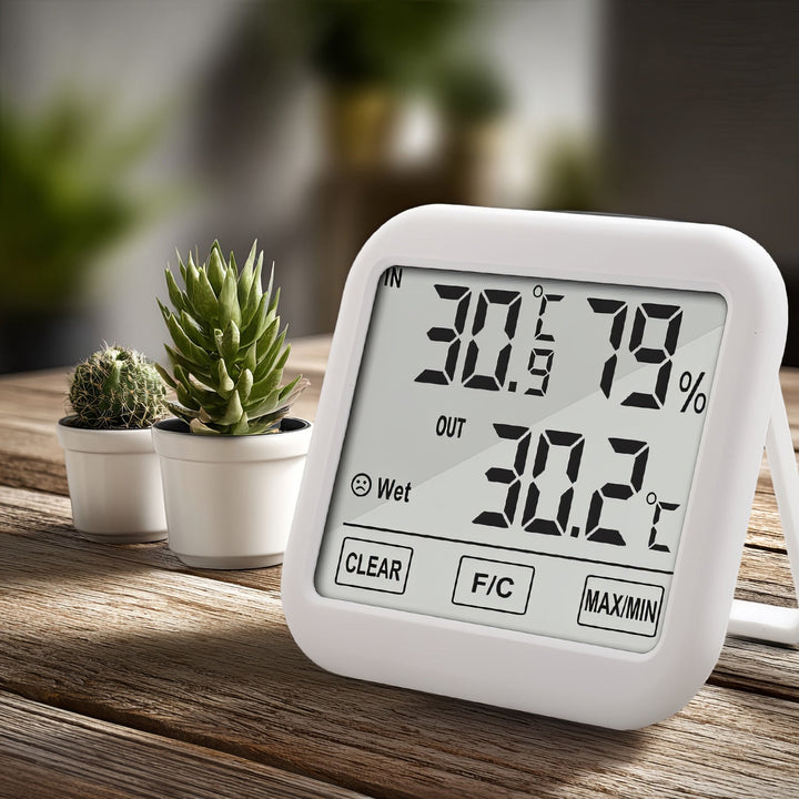 Метеорологична станция с 1,5 м GreenBlue външна сонда, кабел с дължина 1,5 м, 2xAAA батерия, GB381