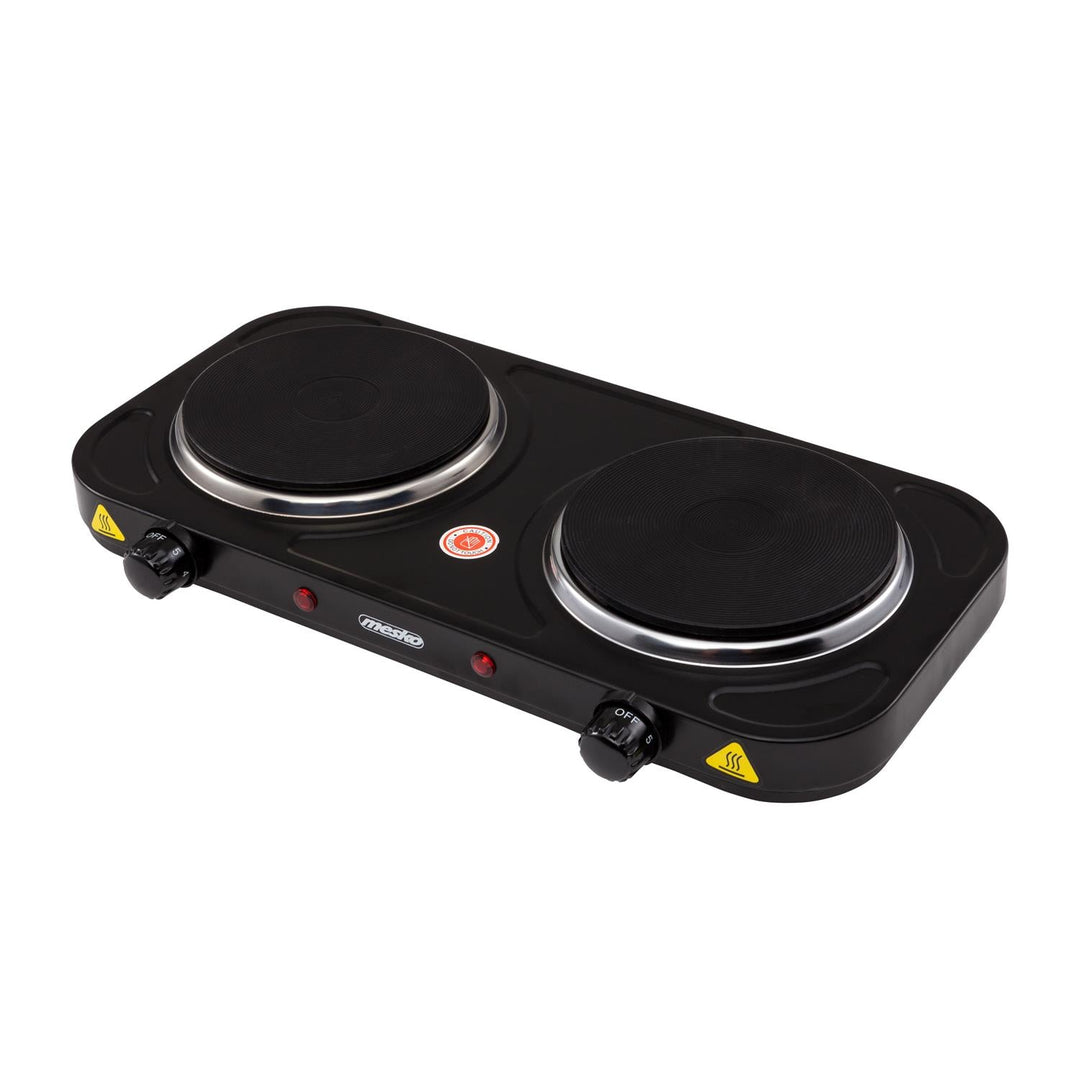 Mesko MS 6509 2000W електрическа печка с двойна котлона и британски щепсел