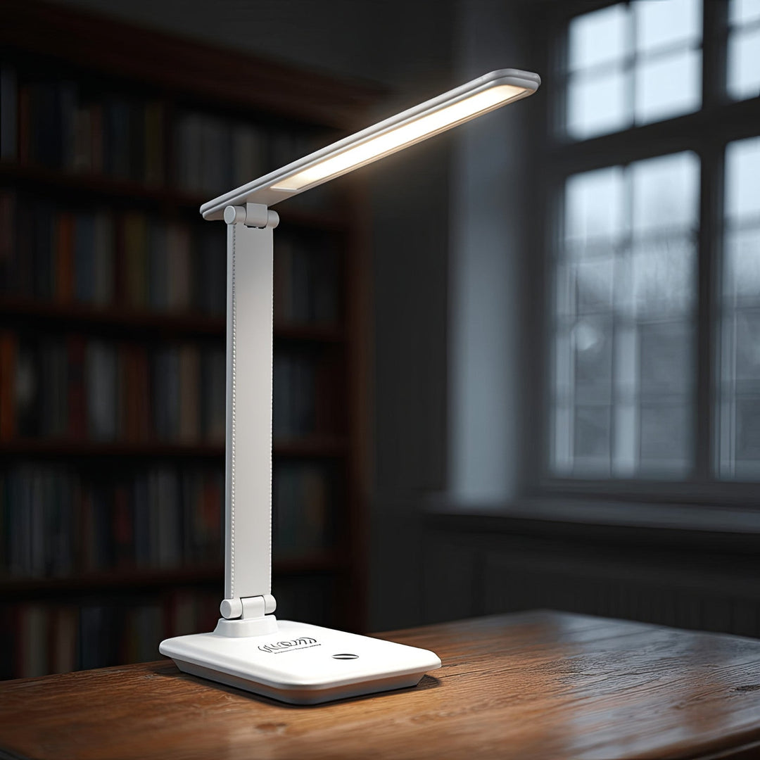 LED настолна лампа Maclean, макс. 9 W, 220–240 V AC, променящ се цвят, регулируема яркост, безжично зарядно устройство, 450 lm, MCE616 W