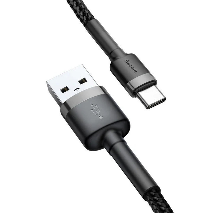 USB кабел - USB-C 3m Baseus Cafule CATKLF-UG1 Quick Charge 2A за бързо зареждане
