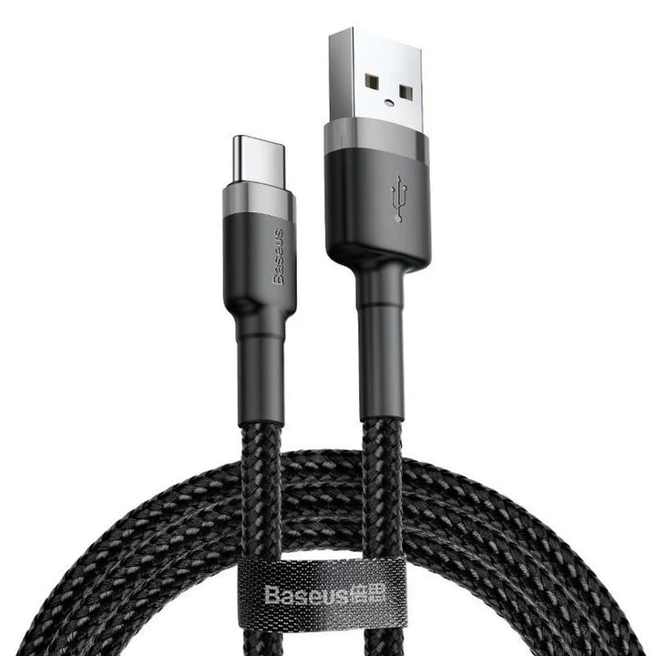 USB кабел - USB-C 3m Baseus Cafule CATKLF-UG1 Quick Charge 2A за бързо зареждане