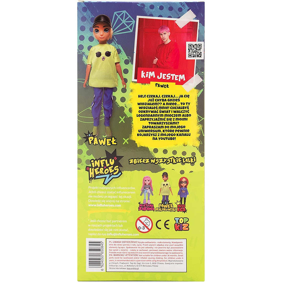Кукла с аксесоари Influ Heroes Paweł Malinowski 30 cm