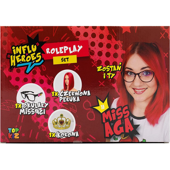 Костюм на Influ Heroes Miss Aga: перука, корона, очила