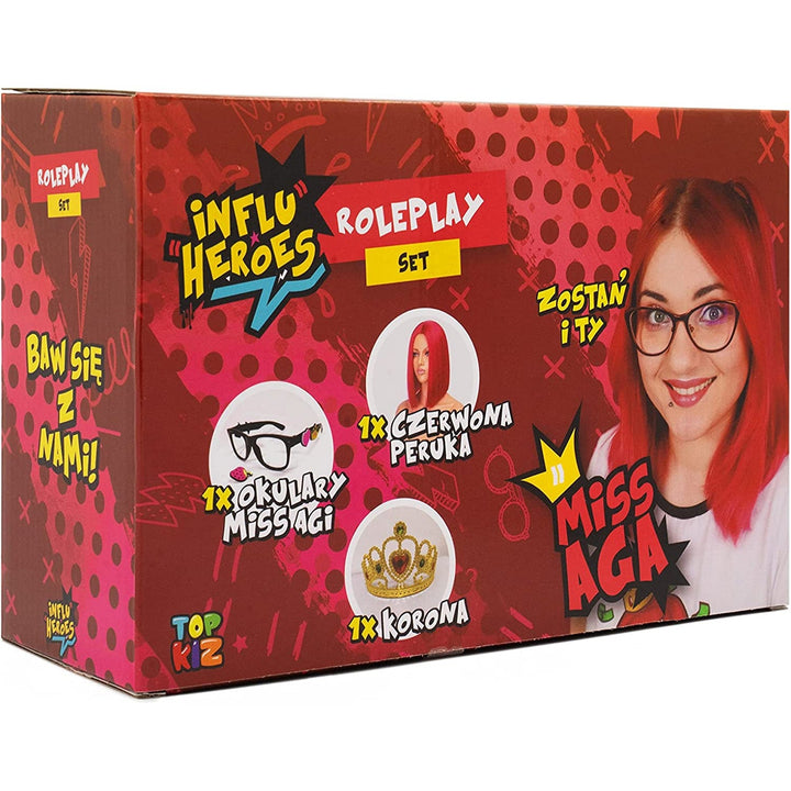 Костюм на Influ Heroes Miss Aga: перука, корона, очила