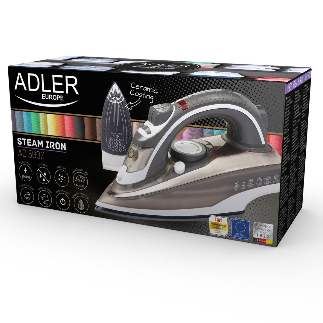 Adler AD 5030 Керамичен ютия, самопочистващ се, 3000 W