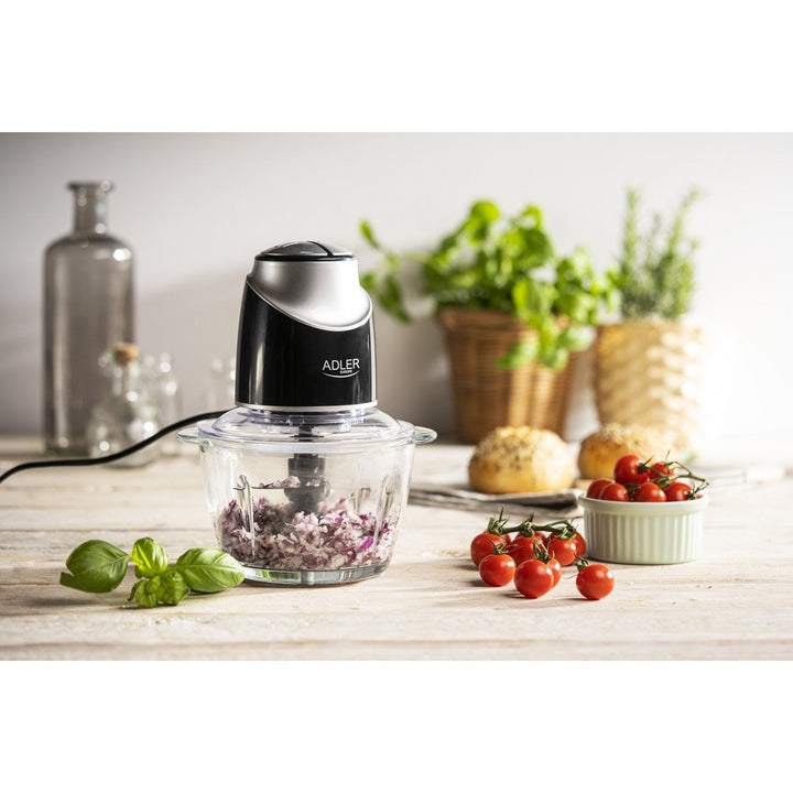 Adler AD 4082 300W шредер със стъклена купа и ножове от неръждаема стомана