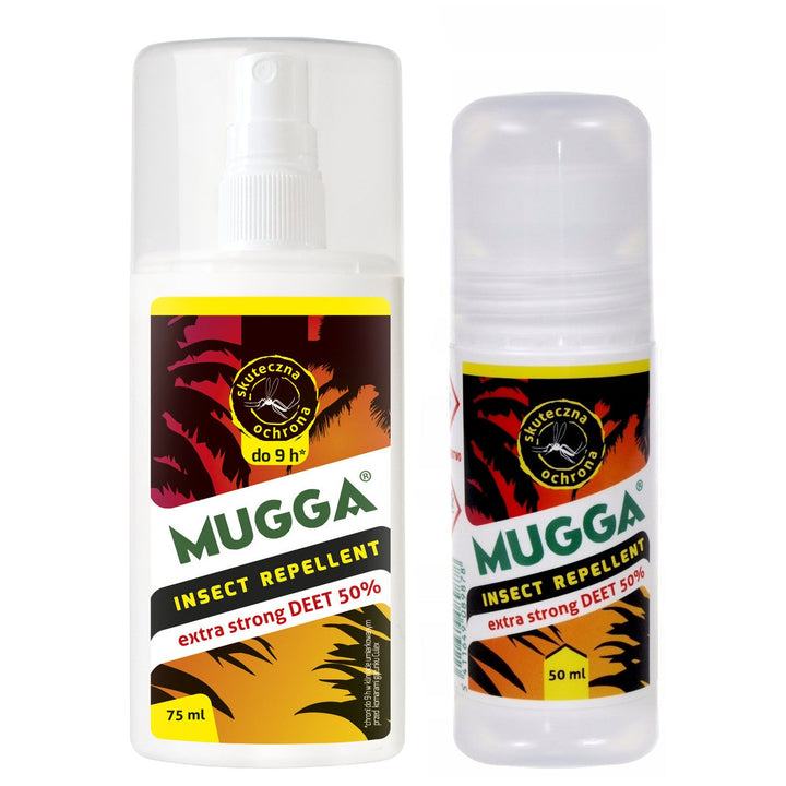 Mugga Strong Spray + Roll On 50% Deet Mugga комплект