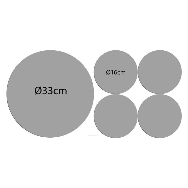 Комплект филцови подложки за кръгли маси, 1 + 4 - OSTROKRZEW