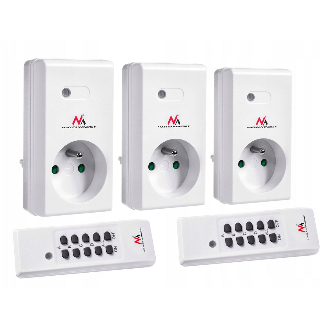 Безжични контакти MCE153, 3 бр., 3600 W + 2 дистанционни управления + батерии за дистанционните управления
