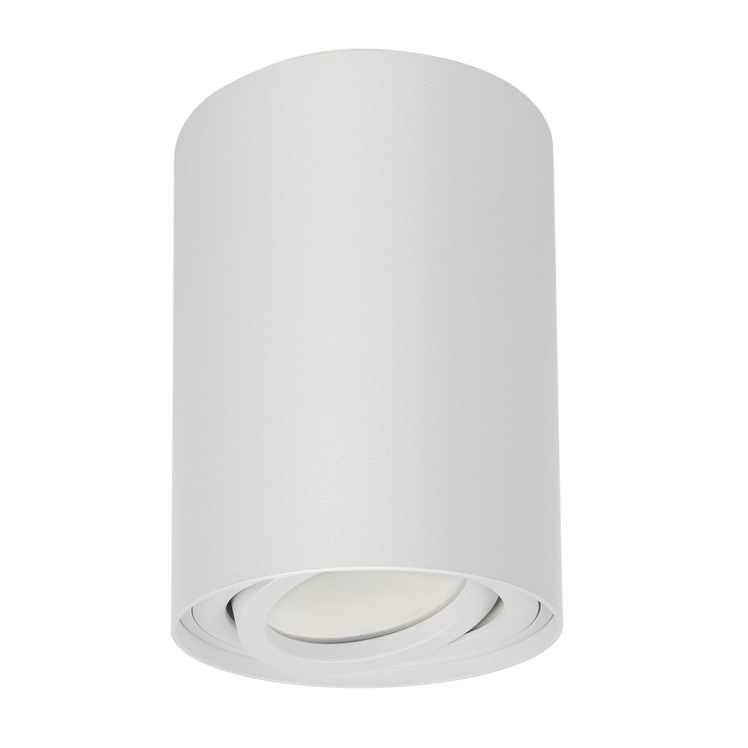 Кръгла таванна лампа Maclean, бяла MCE422 + GU10 5W 4000K LED крушка
