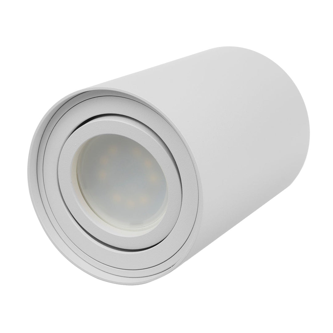 Кръгла таванна лампа Maclean, бяла MCE422 + GU10 5W 4000K LED крушка
