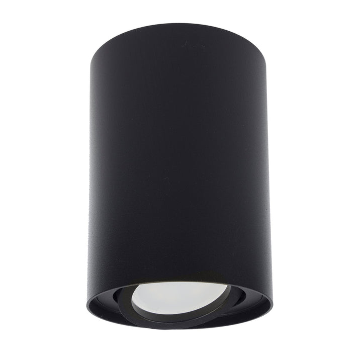 Кръгла таванна лампа Maclean, черна MCE422 B + GU10 5W 4000K LED крушка