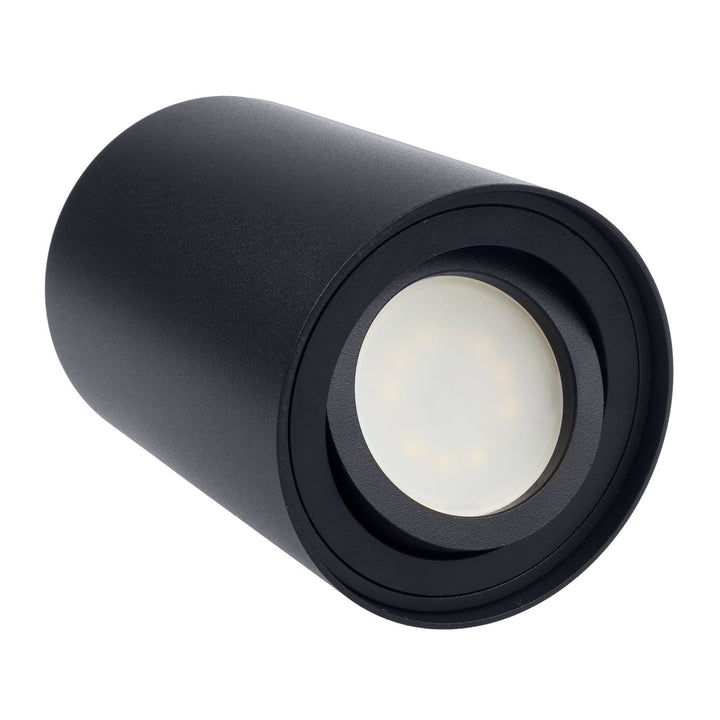 Кръгла таванна лампа Maclean, черна MCE422 B + GU10 5W 4000K LED крушка
