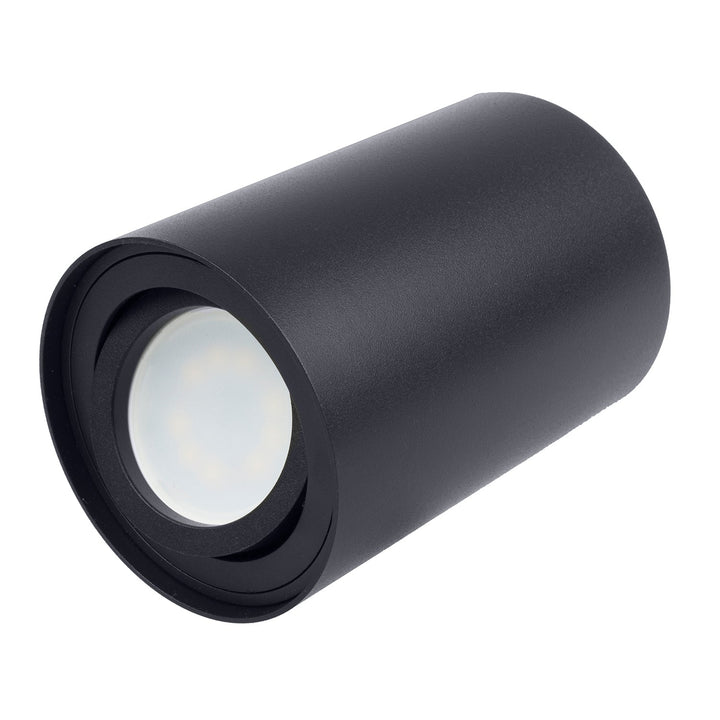 Кръгла таванна лампа Maclean, черна MCE422 B + GU10 5W 4000K LED крушка