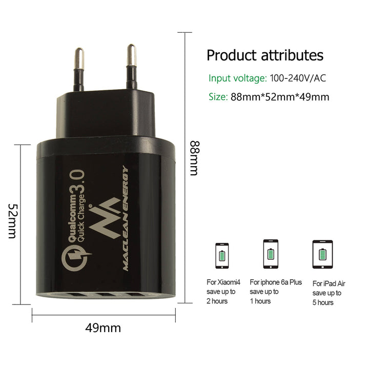 7031070315 USB универсален зарядно устройство 7200 mA 5 V + кабел