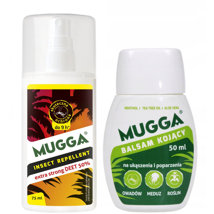Mugga Strong 50% Deet за комари и кърлежи + Mugga Balm