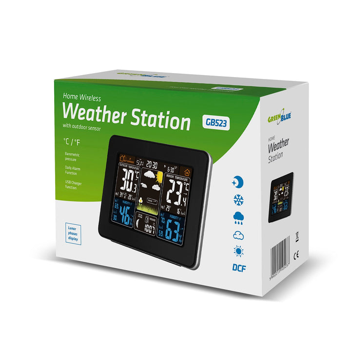 Метеорологична станция GreenBlue GB523 + батерия + захранване
